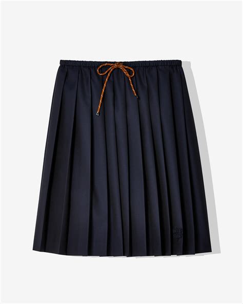 miu miu pink pleated skirt|Navy Pleated Batavia Skirt .